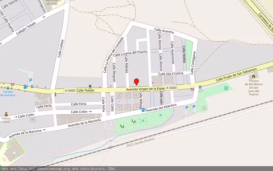 Mapa de Subasta Inmueble (Vivienda) en San Juan Del Puerto, Huelva