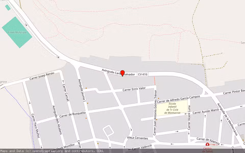 Mapa de Subasta Inmueble (Garaje) en Montserrat, Valencia/València