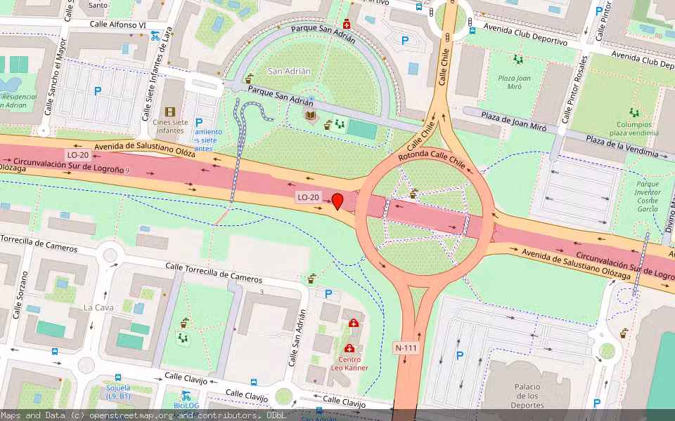 Mapa de Subasta Inmueble (Garaje) en Logroño, La Rioja