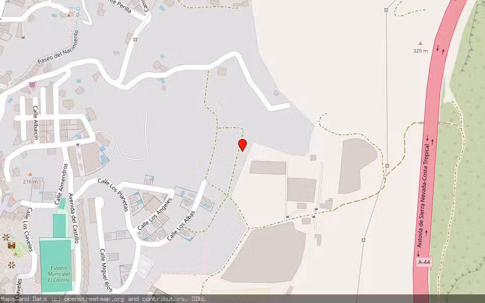 Mapa de Subasta Inmueble (Solar) en Velez De Benaudalla, Granada