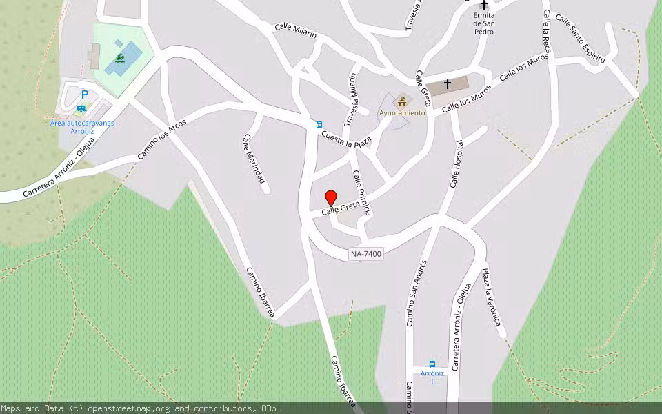 Mapa de Subasta Inmueble (Vivienda) en Arroniz, Navarra
