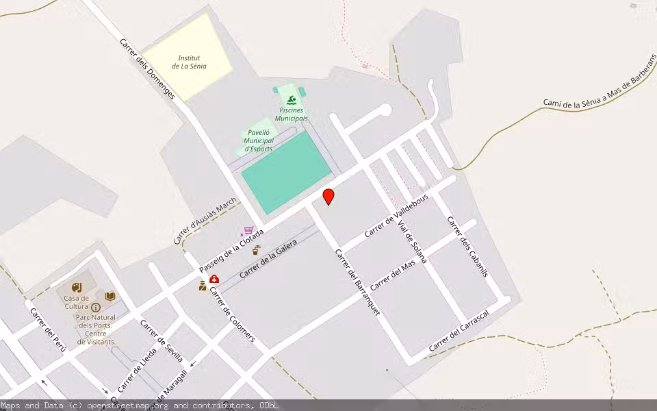 Mapa de Subasta Inmueble (Vivienda) en La Sénia, Tarragona