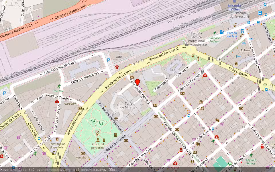 Mapa de Subasta Inmueble (Garaje) en Miranda De Ebro, Burgos