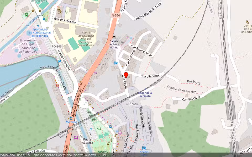 Mapa de Subasta Inmueble (Vivienda) en Redondela, Pontevedra