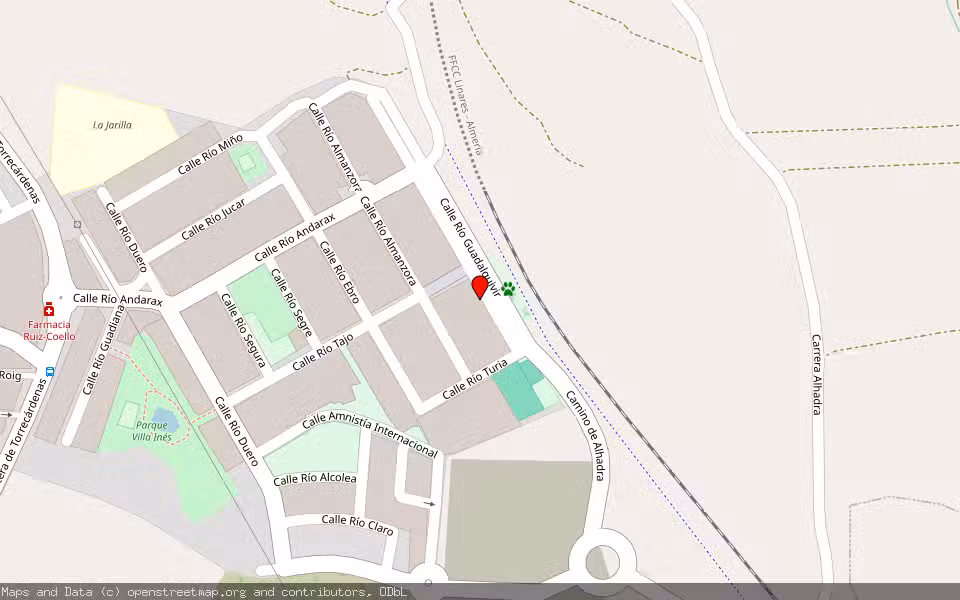 Mapa de Subasta Inmueble (Garaje) en Huercal De Almeria, Almería