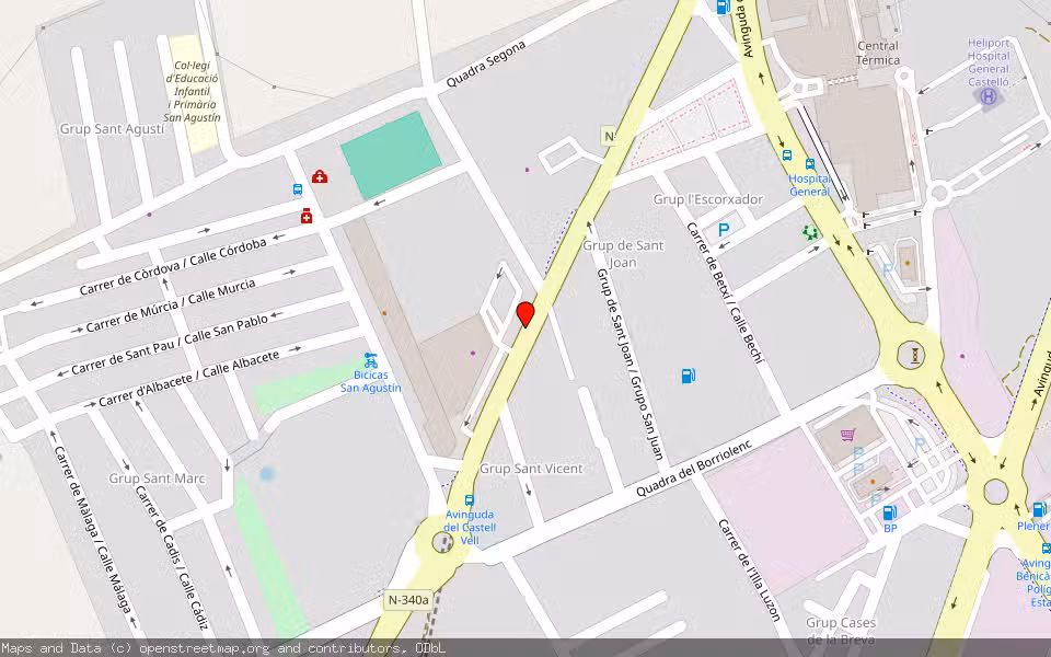 Mapa de Subasta Inmueble (Vivienda) en Castellon, Castellón/Castelló