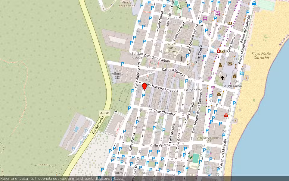 Mapa de Subasta Inmueble (Vivienda) en Garrucha, Almería