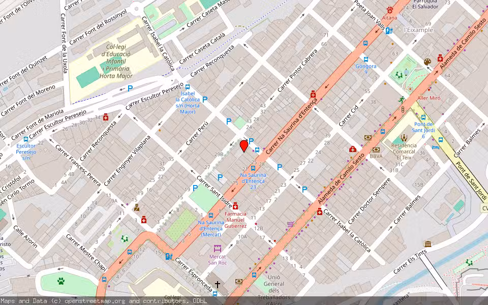 Mapa de Subasta Inmueble (Vivienda) en Alcoy, Alicante/Alacant