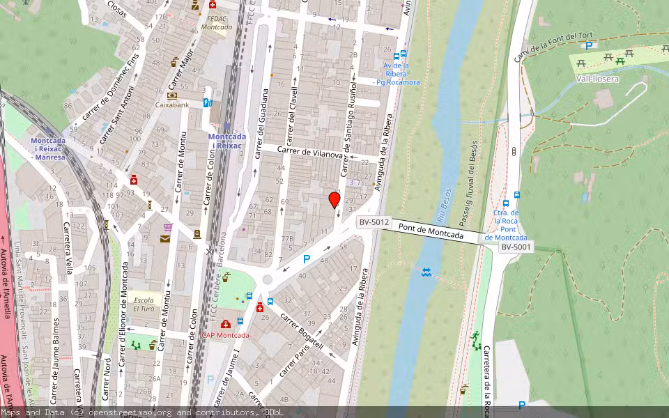 Mapa de Subasta Inmueble (Garaje) en Montcada I Reixac, Barcelona