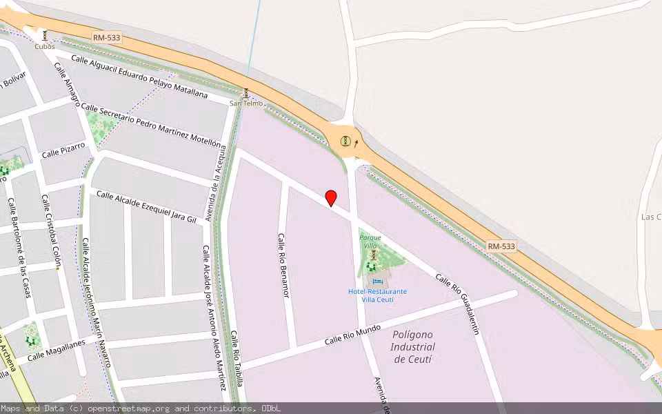 Mapa de Subasta Inmueble (Nave industrial) en Ceutí, Murcia