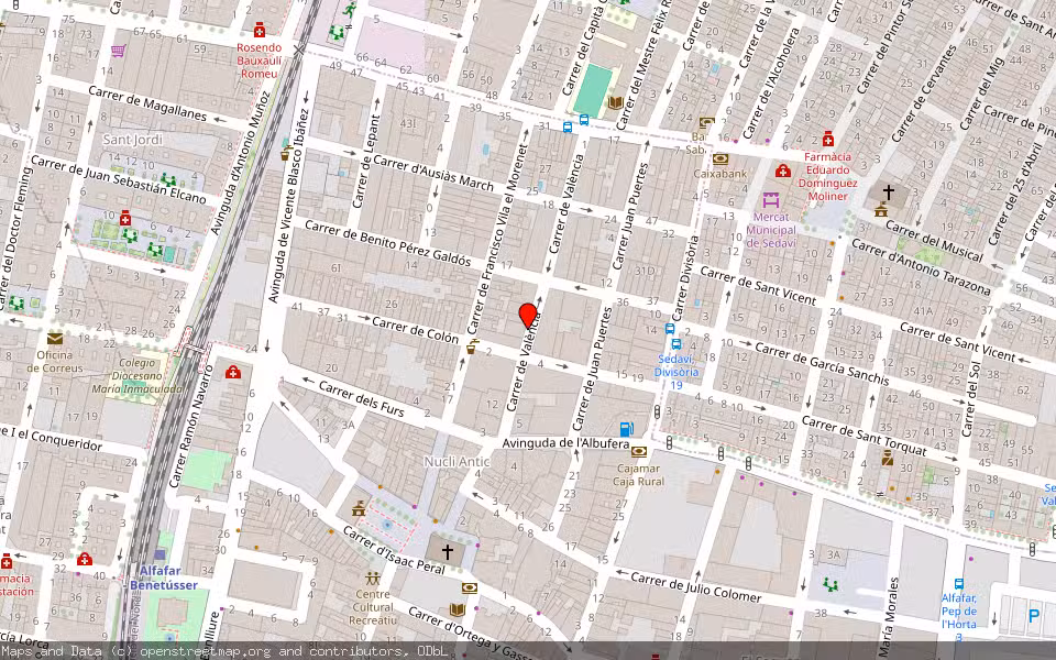 Mapa de Subasta Inmueble (Vivienda) en Alfafar, Valencia/València