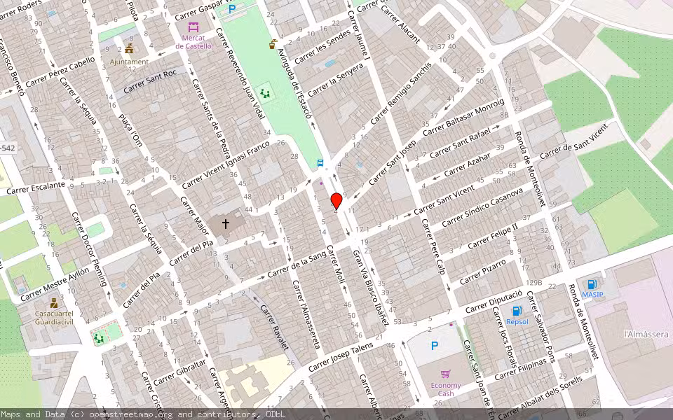 Mapa de Subasta Inmueble (Local comercial) en Villanueva De Castellon, Valencia/València