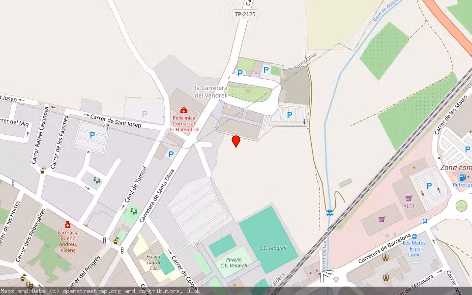 Mapa de Subasta Inmueble (Vivienda) en El Vendrell, Tarragona