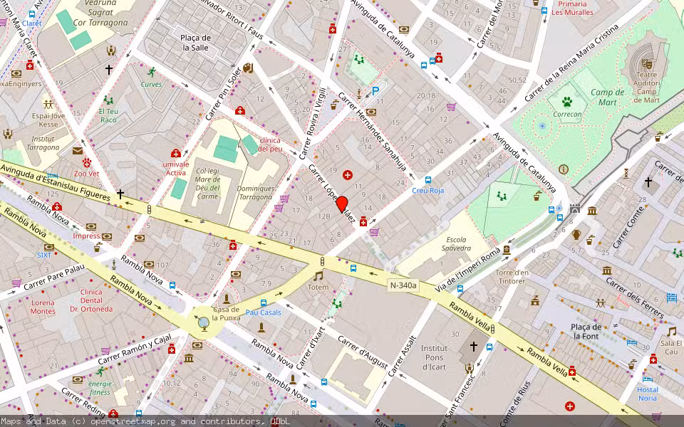 Mapa de Subasta Inmueble (Vivienda) en Tarragona