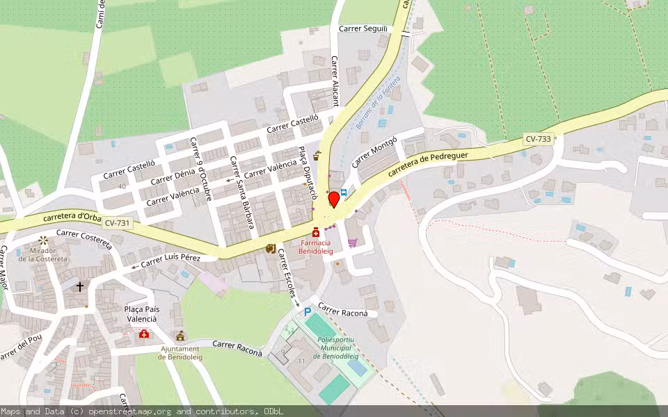 Mapa de Subasta Inmueble (Vivienda) en Pedreguer, Alicante/Alacant