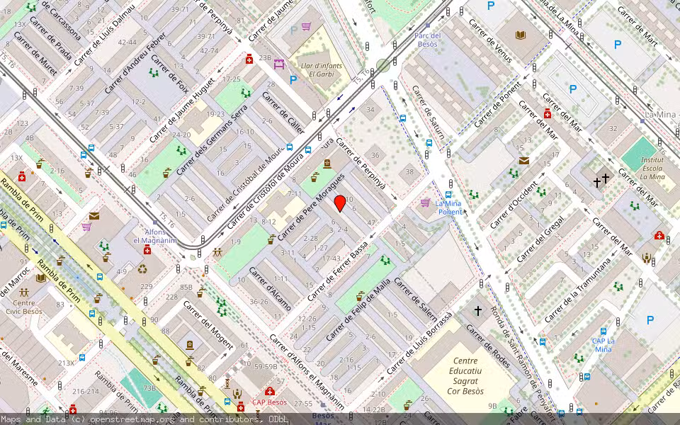 Mapa de Subasta Inmueble (Vivienda) en Barcelona