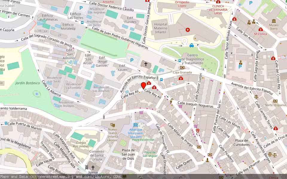 Mapa de Subasta Inmueble (Vivienda) en Jaen, Jaén