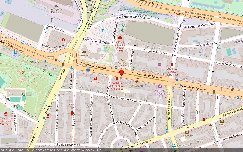 Mapa de Subasta Inmueble (Local comercial) en Zaragoza
