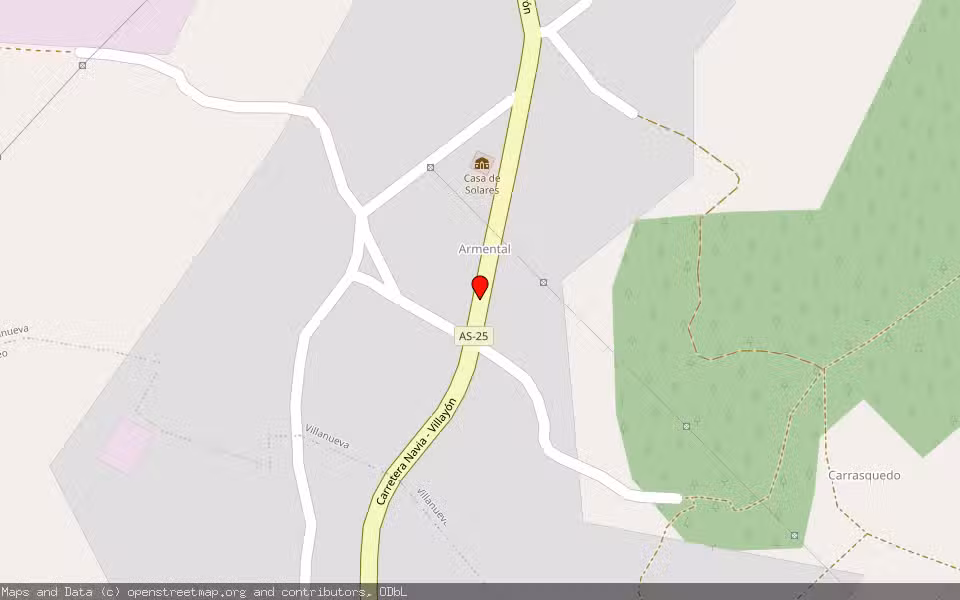 Mapa de Subasta Inmueble (Vivienda) en Armental, Asturias