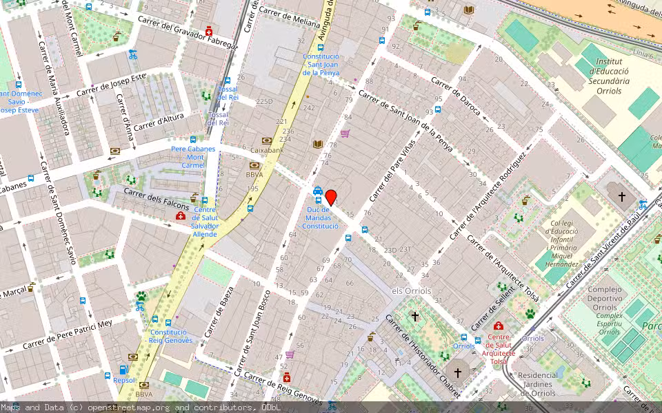 Mapa de Subasta Inmueble (Vivienda) en Valencia, Valencia/València