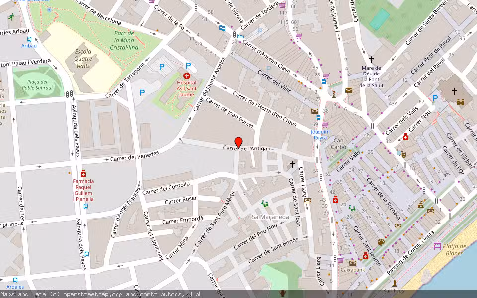 Mapa de Subasta Inmueble (Vivienda) en Blanes, Girona