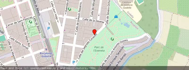 Mapa de Subasta de Inmueble (Garaje) en Burjassot, Valencia 