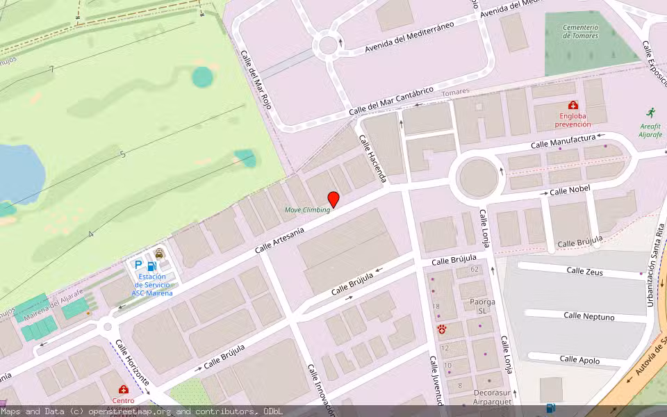 Mapa de Subasta Inmueble (Nave industrial) en Mairena Del Aljarafe, Sevilla