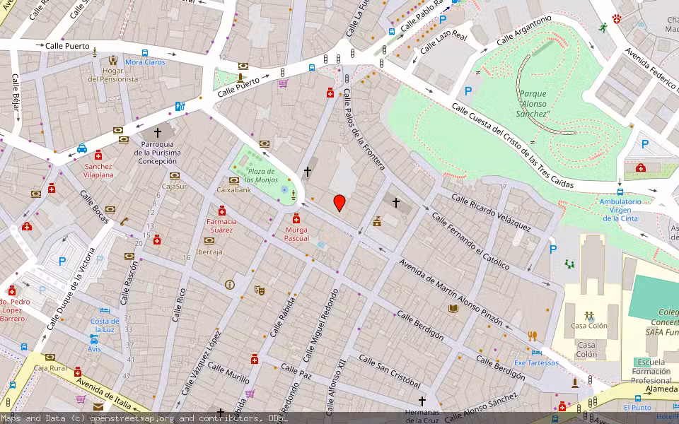 Mapa de Subasta Inmueble (Vivienda) en Huelva
