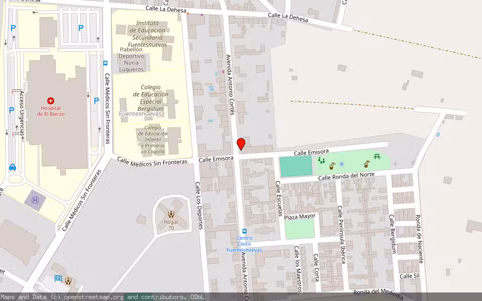 Mapa de Subasta Inmueble (Vivienda) en Fuentesnuevas, León