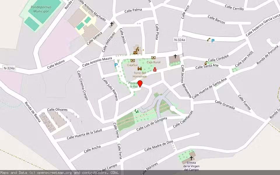 Mapa de Subasta Inmueble (Garaje) en Cañete De Las Torres, Córdoba