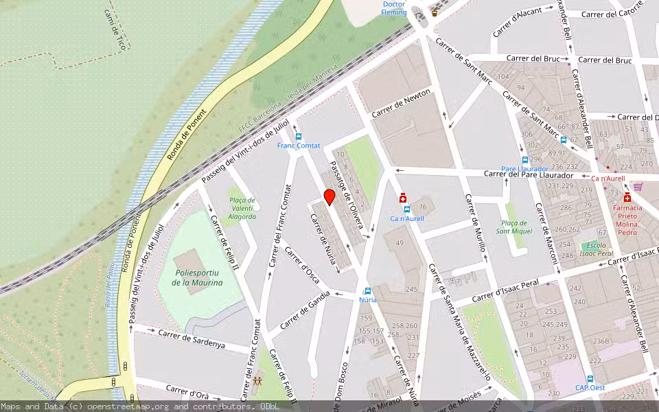 Mapa de Subasta Inmueble (Vivienda) en Terrassa, Barcelona