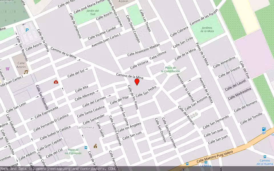 Mapa de Subasta Inmueble (Garaje) en Santomera, Murcia