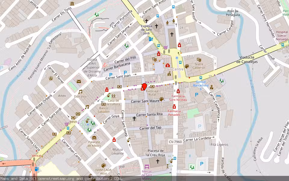 Mapa de Subasta Inmueble (Local comercial) en Alcoy, Alicante/Alacant