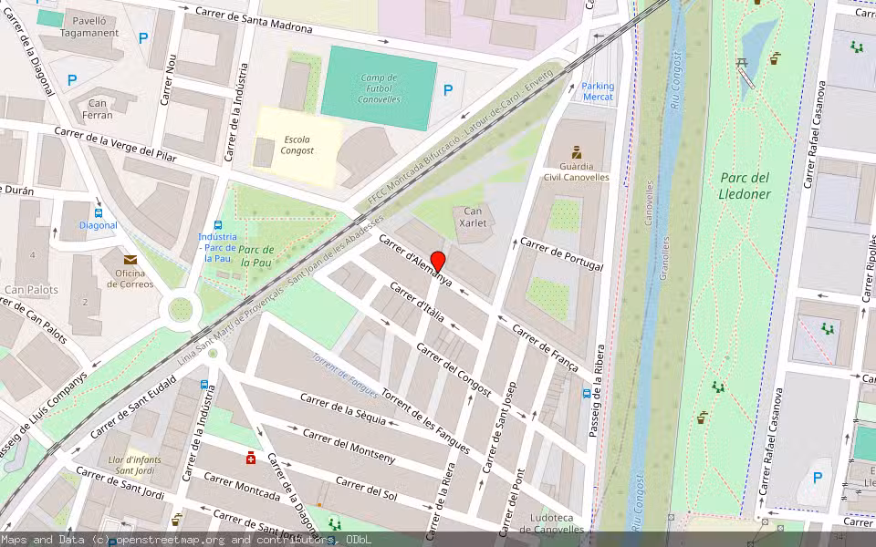 Mapa de Subasta Inmueble (Vivienda) en Canovelles, Barcelona