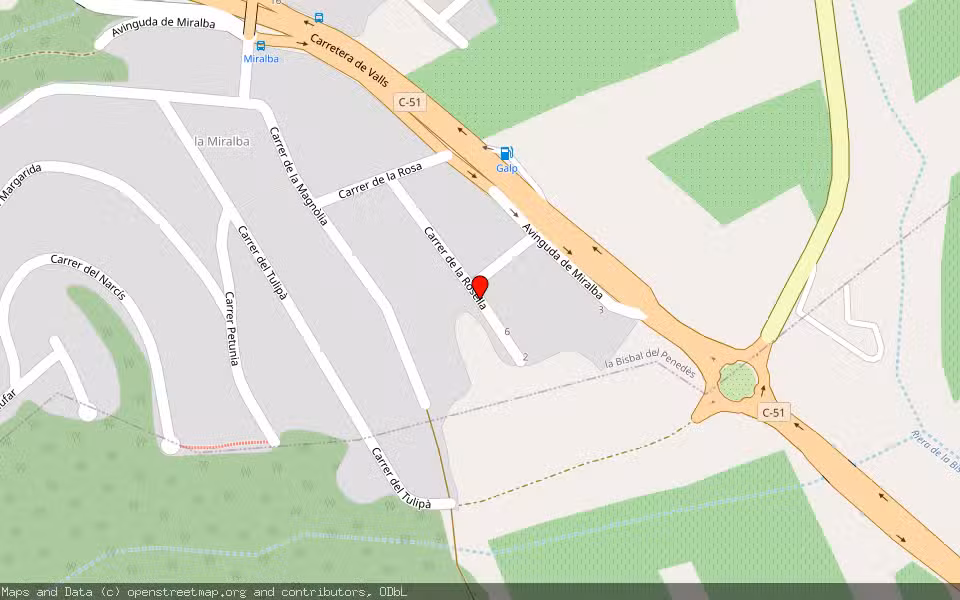 Mapa de Subasta Inmueble (Solar) en La Bisbal Del Penedès, Tarragona