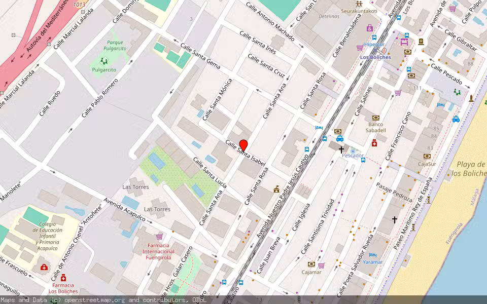 Mapa de Subasta Inmueble (Garaje) en Fuengirola, Málaga