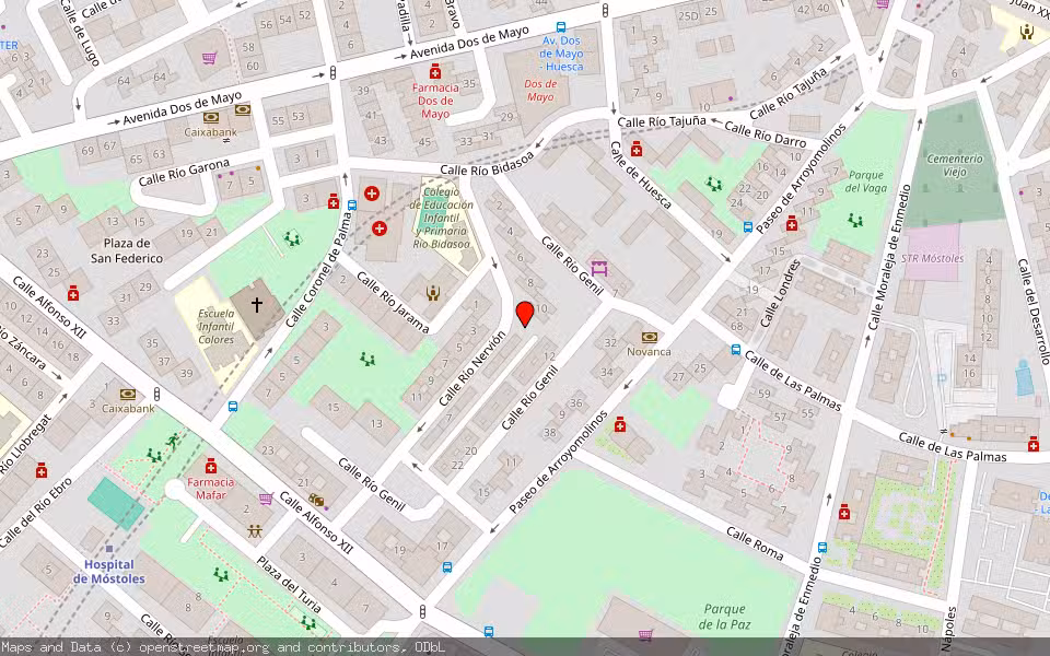 Mapa de Subasta Inmueble (Vivienda) en Móstoles, Madrid