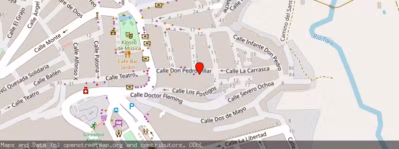 Mapa de Subasta de Inmueble (Vivienda) en Quesada, Jaén 