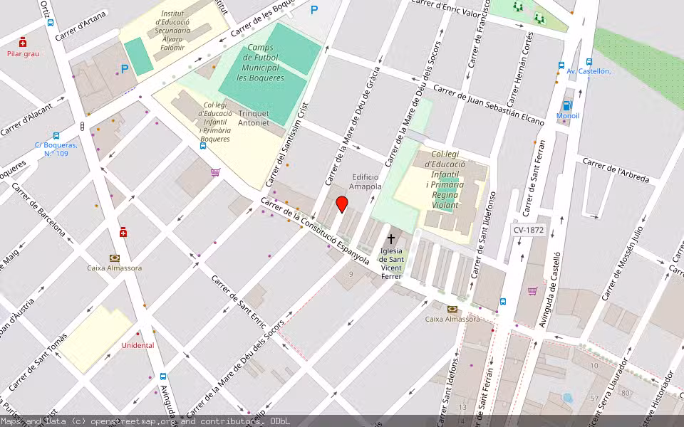 Mapa de Subasta Inmueble (Vivienda) en Almazora, Castellón/Castelló