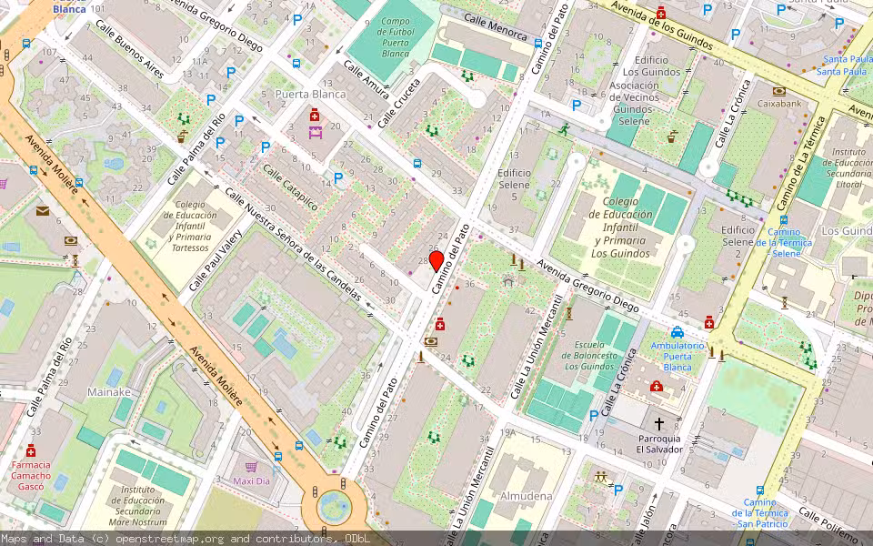 Mapa de Subasta Inmueble (Vivienda) en Malaga, Málaga