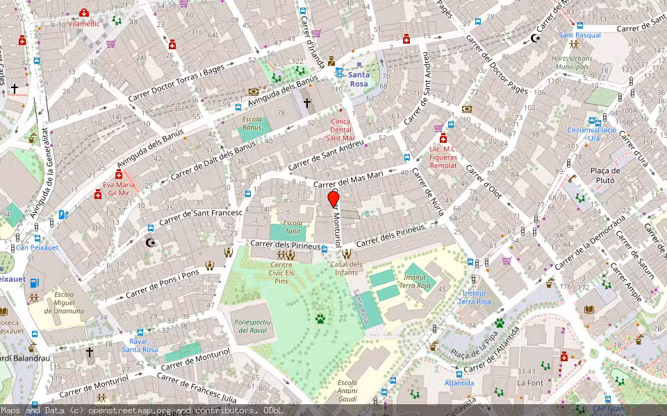 Mapa de Subasta Inmueble (Vivienda) en Santa Coloma De Gramenet, Barcelona