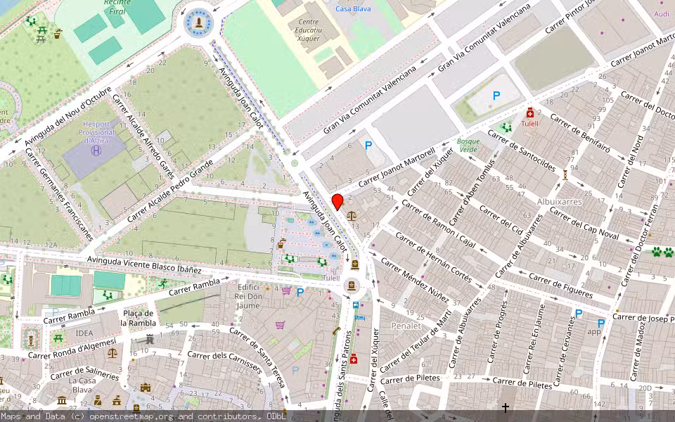 Mapa de Subasta Inmueble (Vivienda) en Alzira, Valencia/València