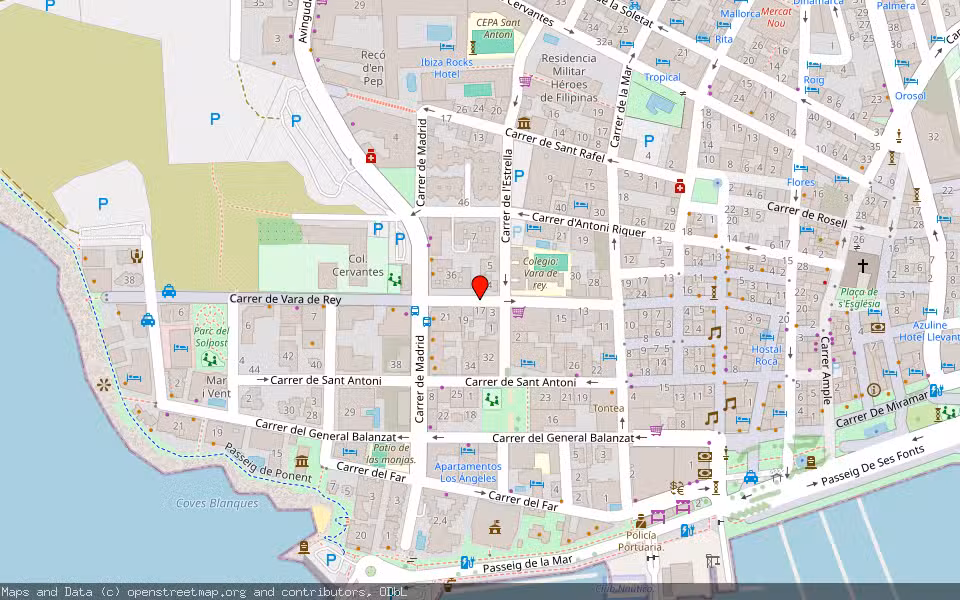 Mapa de Subasta Inmueble (Vivienda) en Sant Antoni De Portmany, Illes Balears