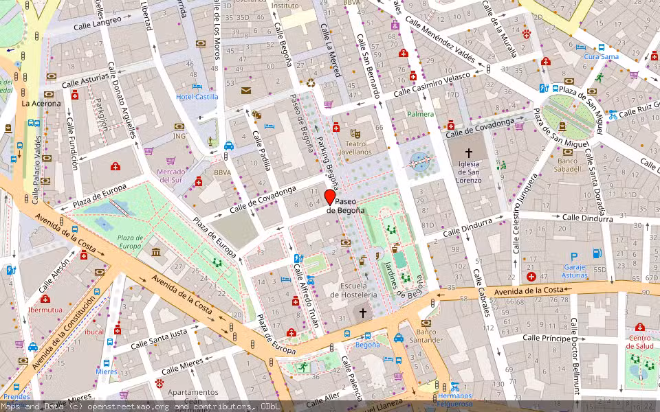 Mapa de Subasta Inmueble (Garaje) en Gijon, Asturias