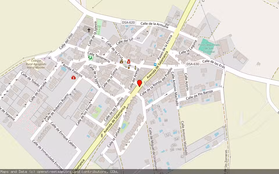 Mapa de Subasta Inmueble (Vivienda) en San Cristobal De La Cuesta, Salamanca