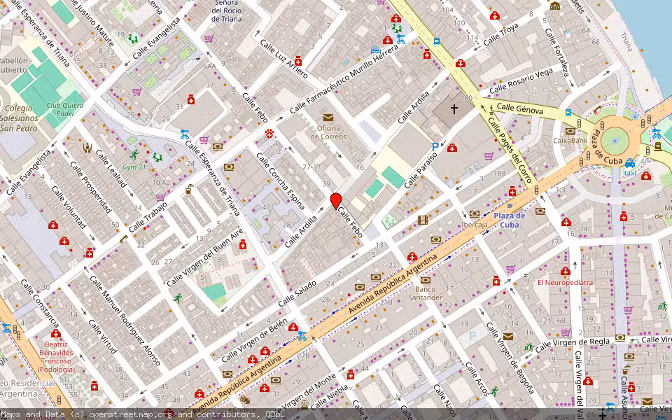 Mapa de Subasta Inmueble (Local comercial) en Sevilla