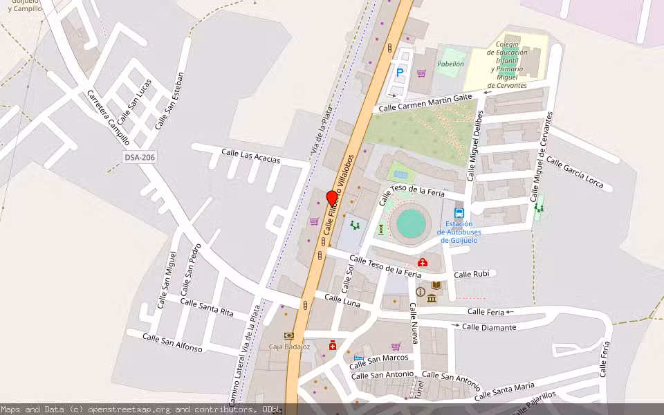 Mapa de Subasta Inmueble (Local comercial) en Guijuelo, Salamanca