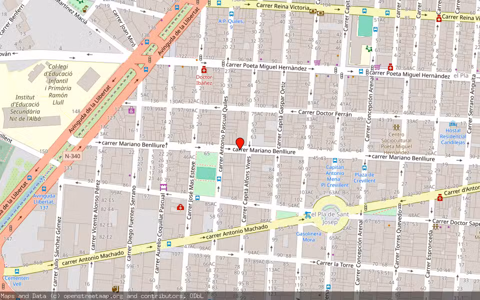 Mapa de Subasta Inmueble (Vivienda) en Elche, Alicante/Alacant