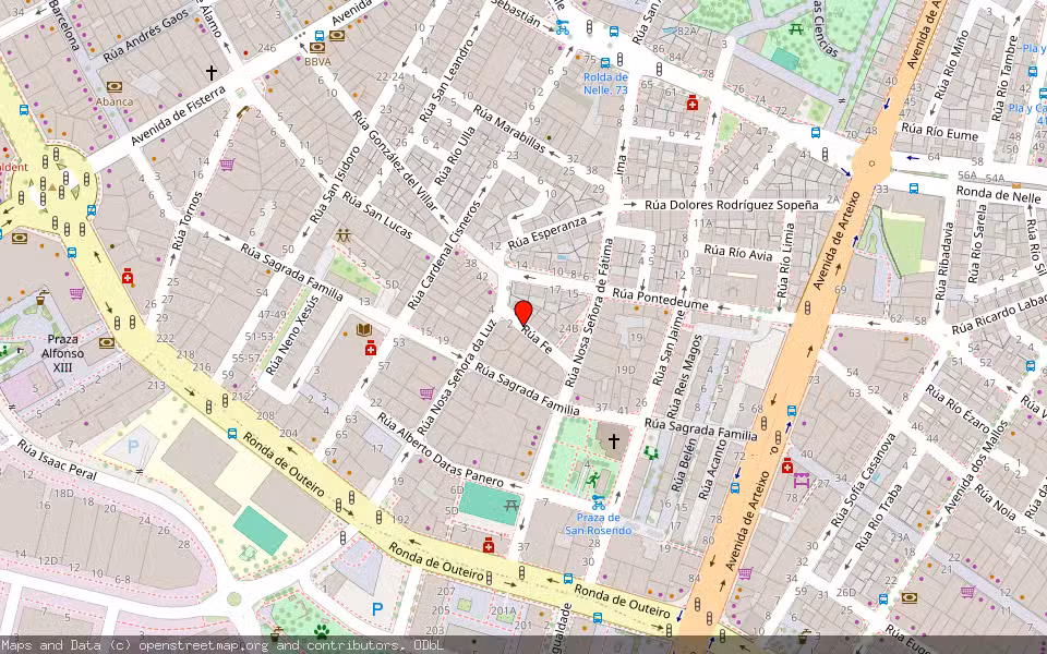 Mapa de Subasta Inmueble (Local comercial) en A Coruña
