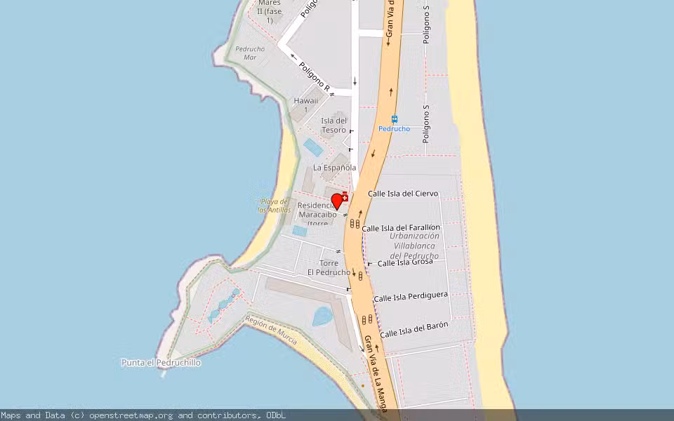 Mapa de Subasta Inmueble (Vivienda) en San Javier, Murcia